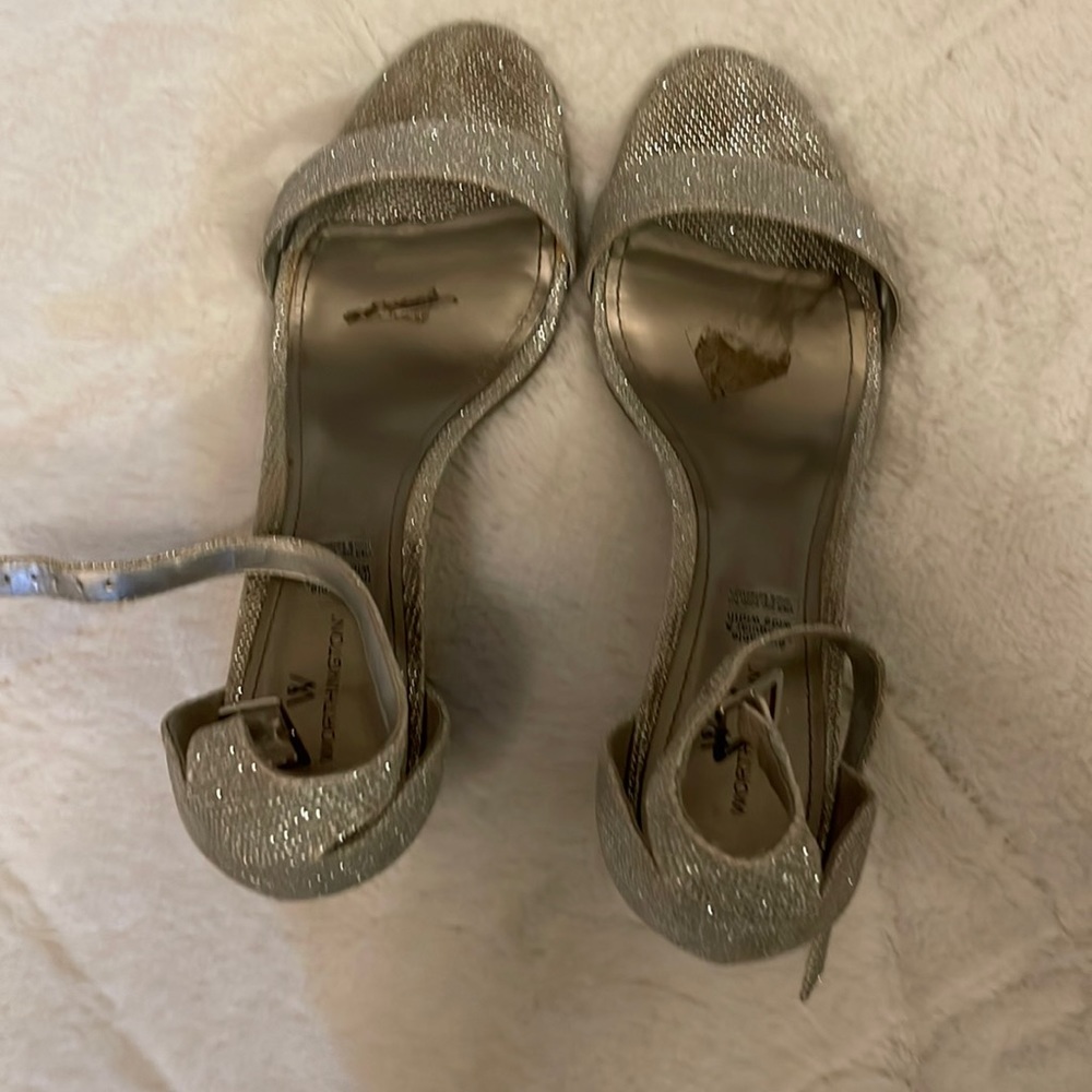 Women silver high heels